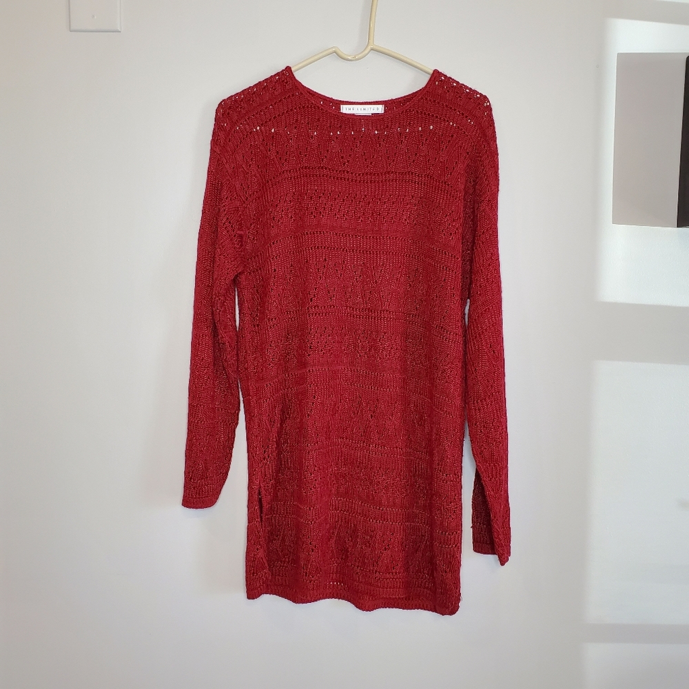 The Limited dark red knit sweater dress sz M